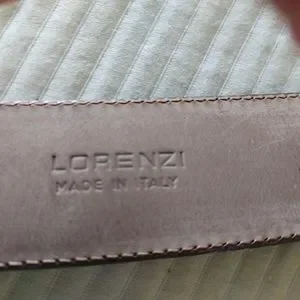 Lorenzi Black Ostrich Belt 33\